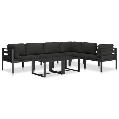 Eenzitsbank Met Kussens Aluminium Antracietkleurig 1