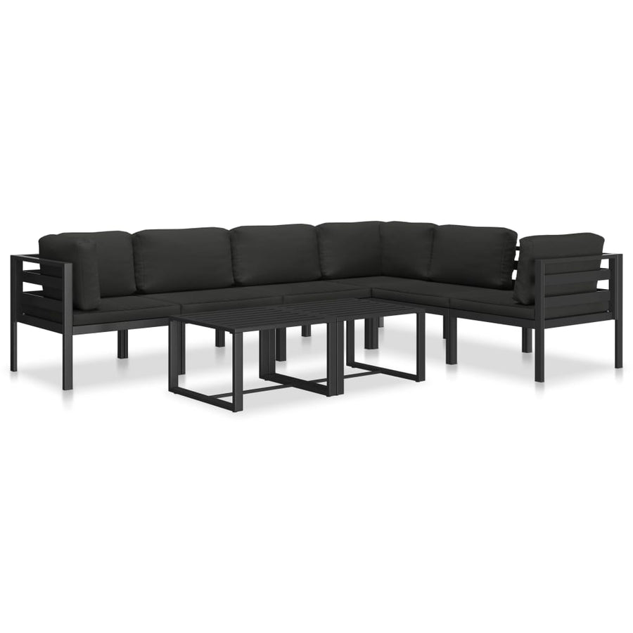 Eenzitsbank Met Kussens Aluminium Antracietkleurig 1