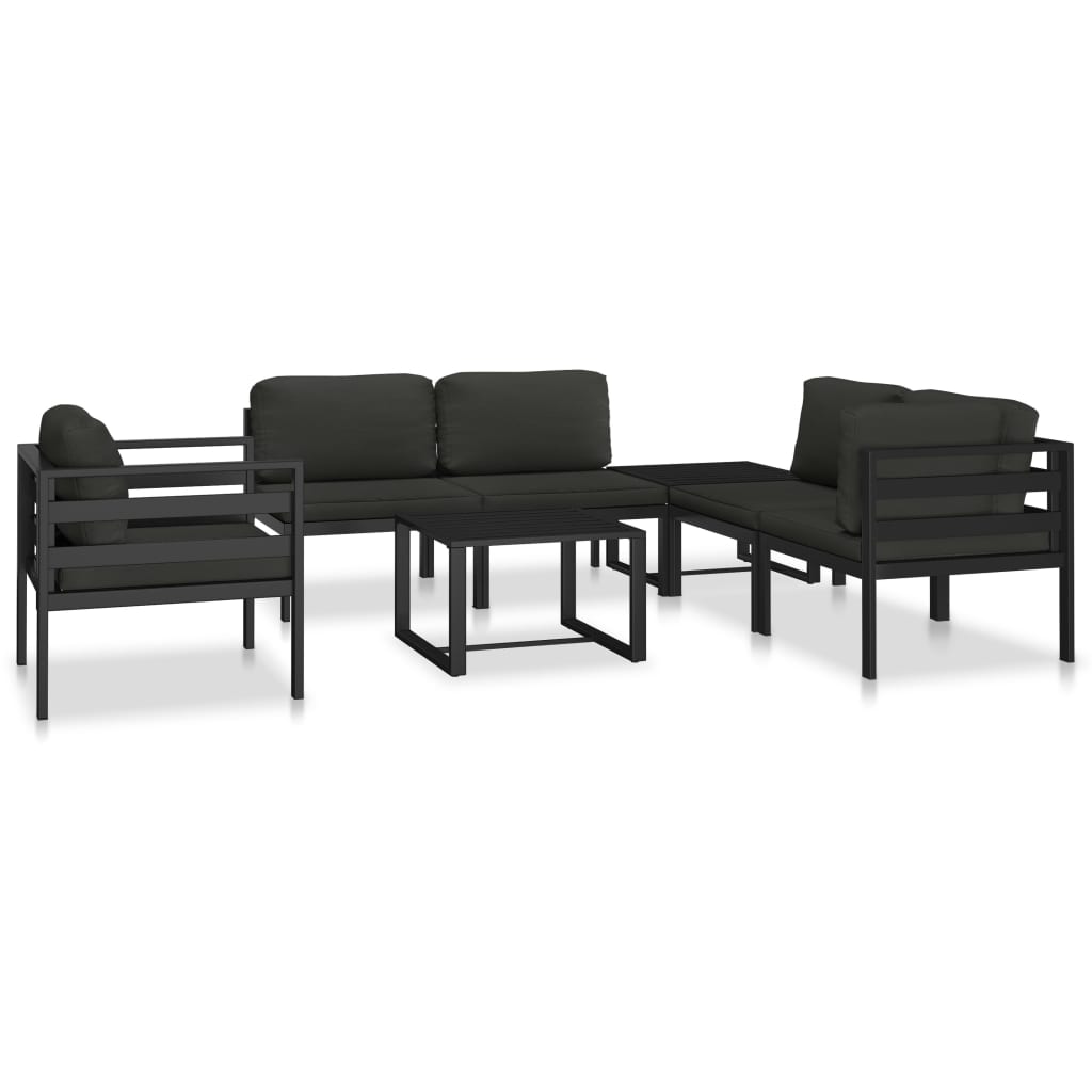 Eenzitsbank Met Kussens Aluminium Antracietkleurig 1