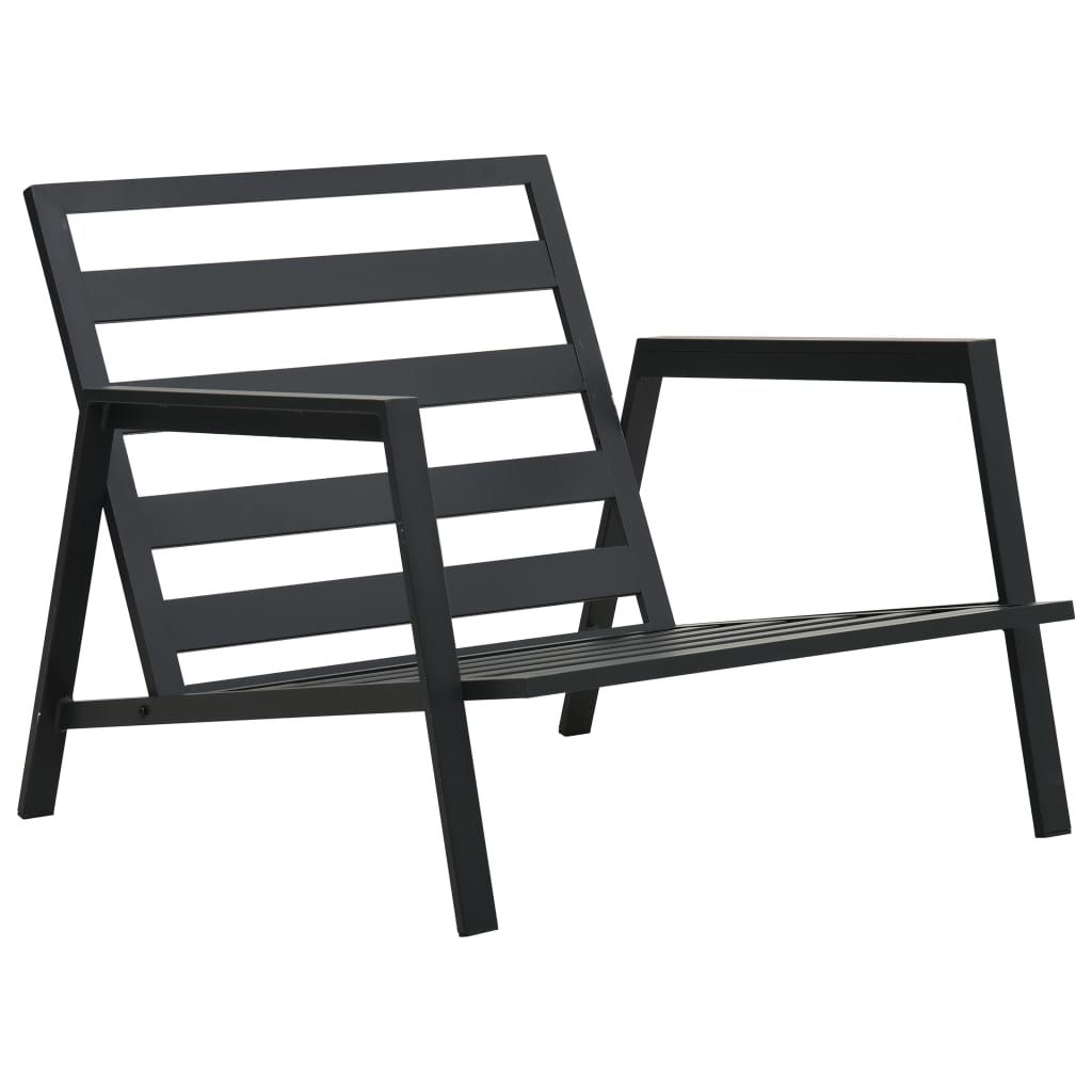 5-Delige Loungeset Met Kussens Aluminium Donkergrijs