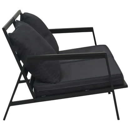 4-Delige Loungeset Met Kussens Aluminium Donkergrijs