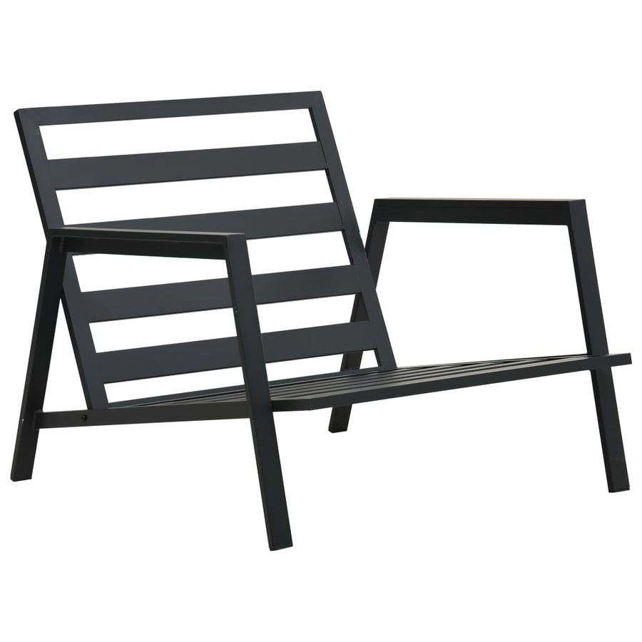 4-Delige Loungeset Met Kussens Aluminium Donkergrijs