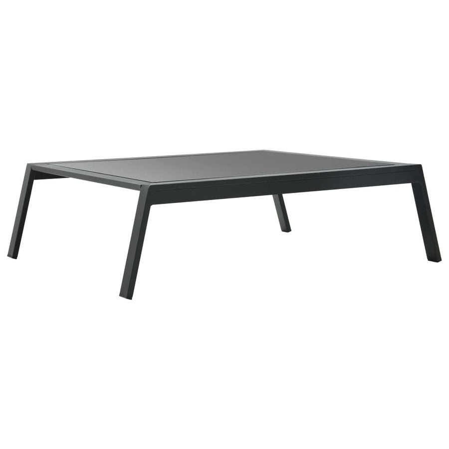4-Delige Loungeset Met Kussens Aluminium Donkergrijs