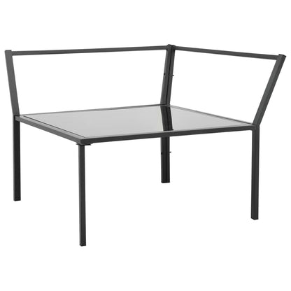 5-Delige Loungeset Met Kussens Aluminium Donkergrijs