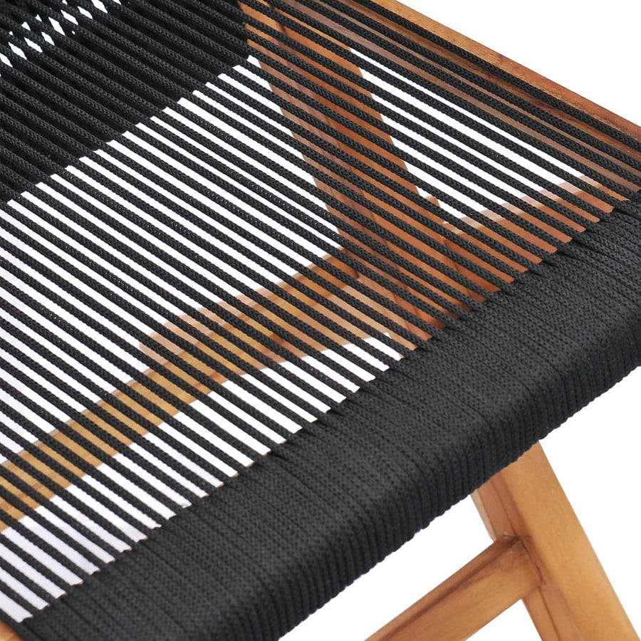 Tuinstoelen Inklapbaar Massief Teakhout En Touw Met armleuning