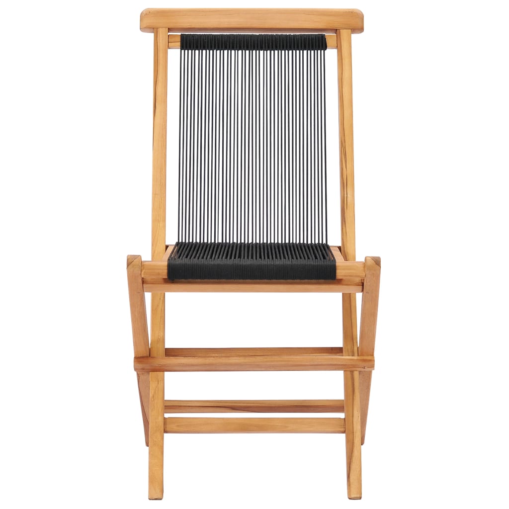 Tuinstoelen Inklapbaar Massief Teakhout En Touw Zonder armleuning