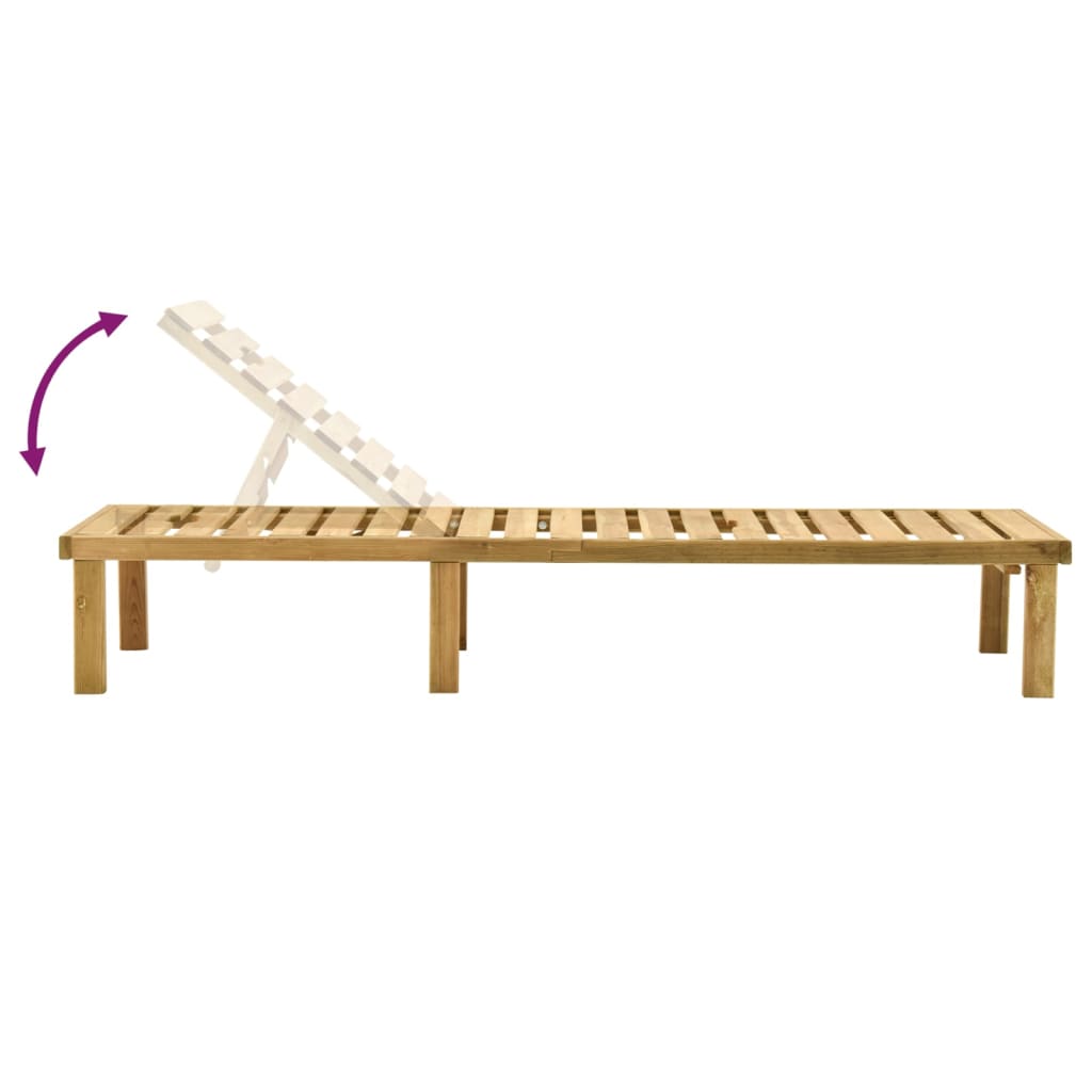 Ligbed Geïmpregneerd Grenenhout Zonder tafel