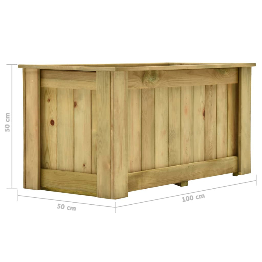 Plantenbak Verhoogd Geïmpregneerd Grenenhout 100 x 50 x 50 cm