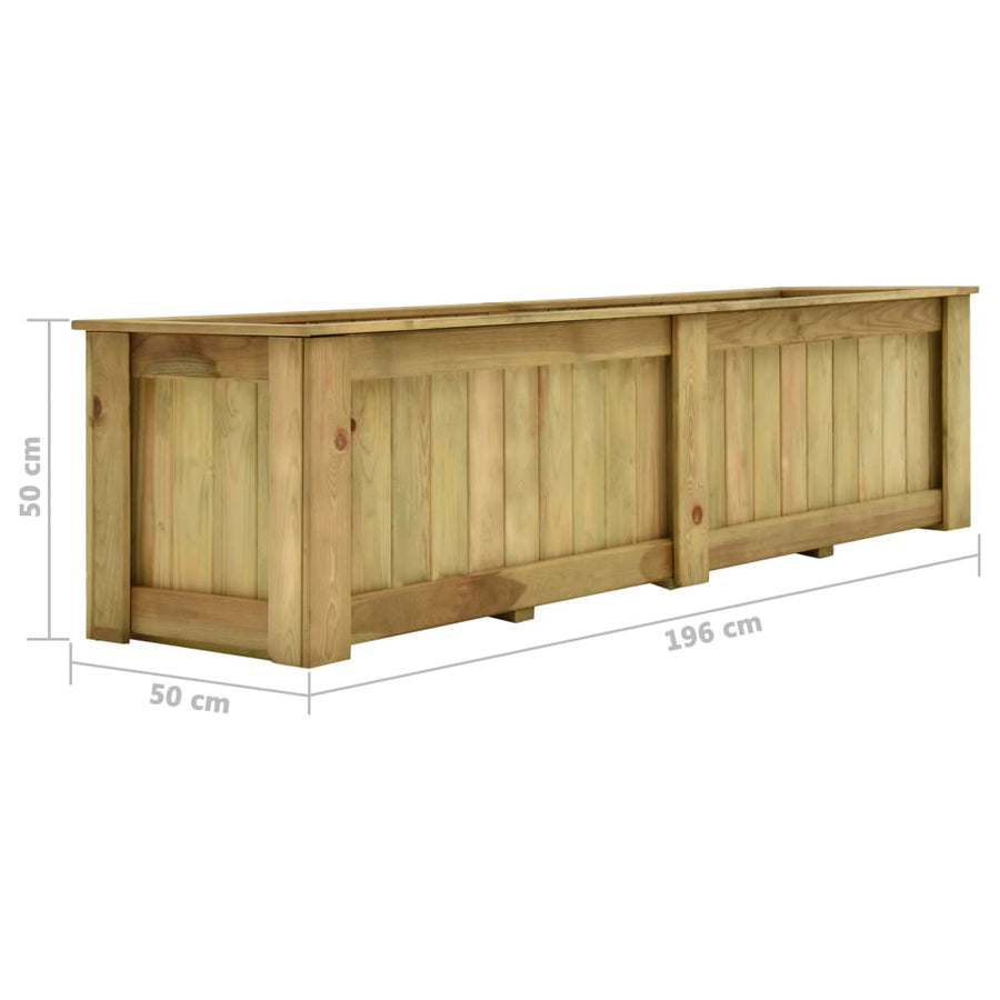 Plantenbak Verhoogd Geïmpregneerd Grenenhout 196 x 50 x 50 cm