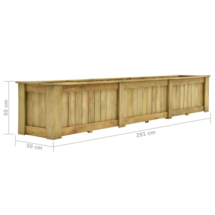 Plantenbak Verhoogd Geïmpregneerd Grenenhout 291 x 50 x 50 cm