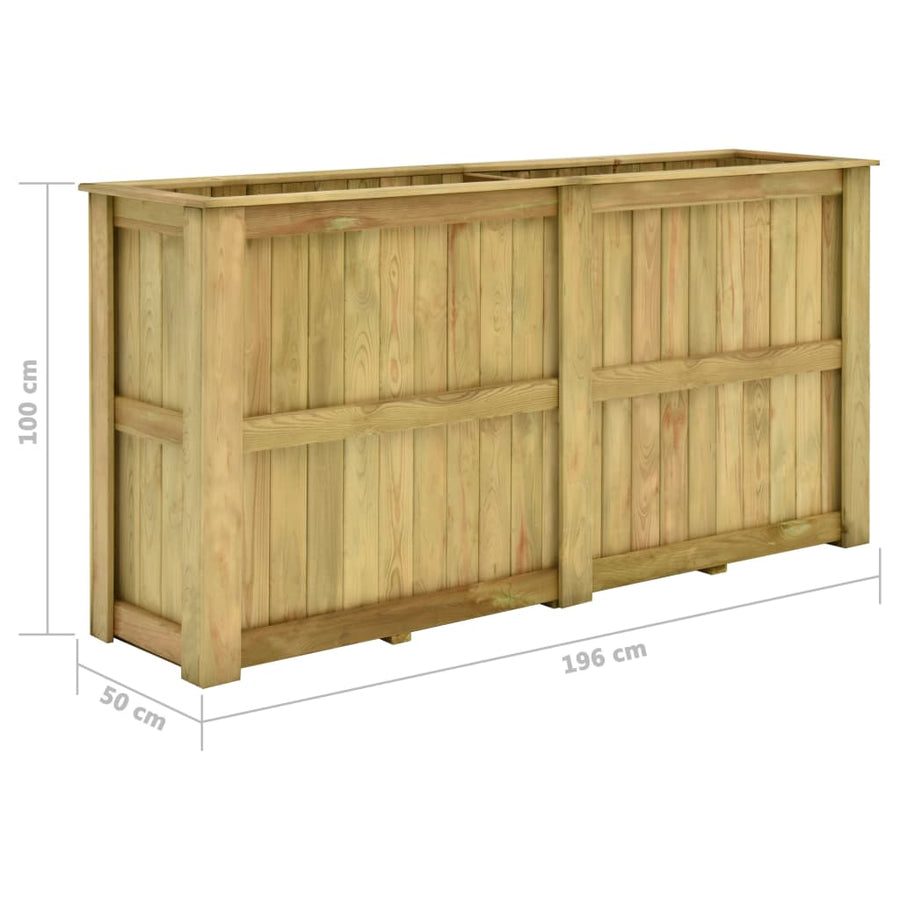 Plantenbak Verhoogd Geïmpregneerd Grenenhout 196 x 50 x 100 cm