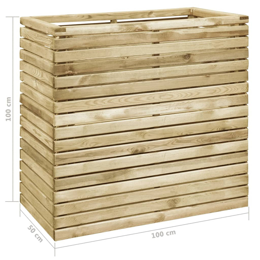 Plantenbak verhoogd 100x50x100 cm geïmpregneerd grenenhout
