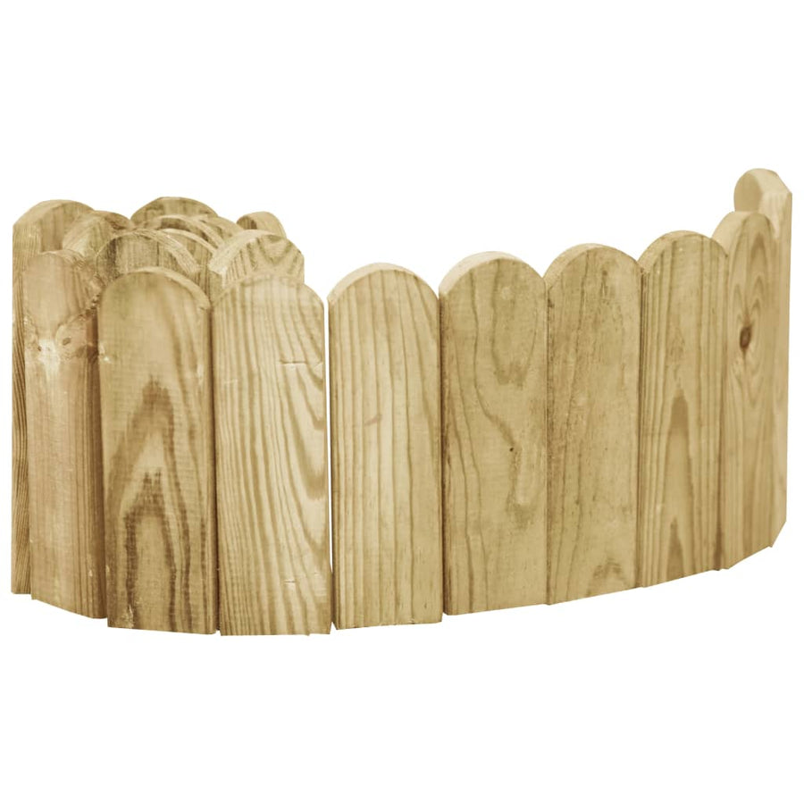 Gazonrand 120 cm geïmpregneerd grenenhout groen Groen