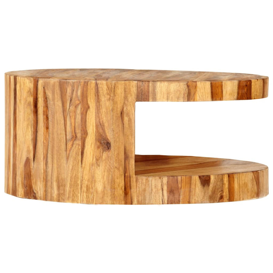 Salontafel rond 65x30 cm massief acaciahout