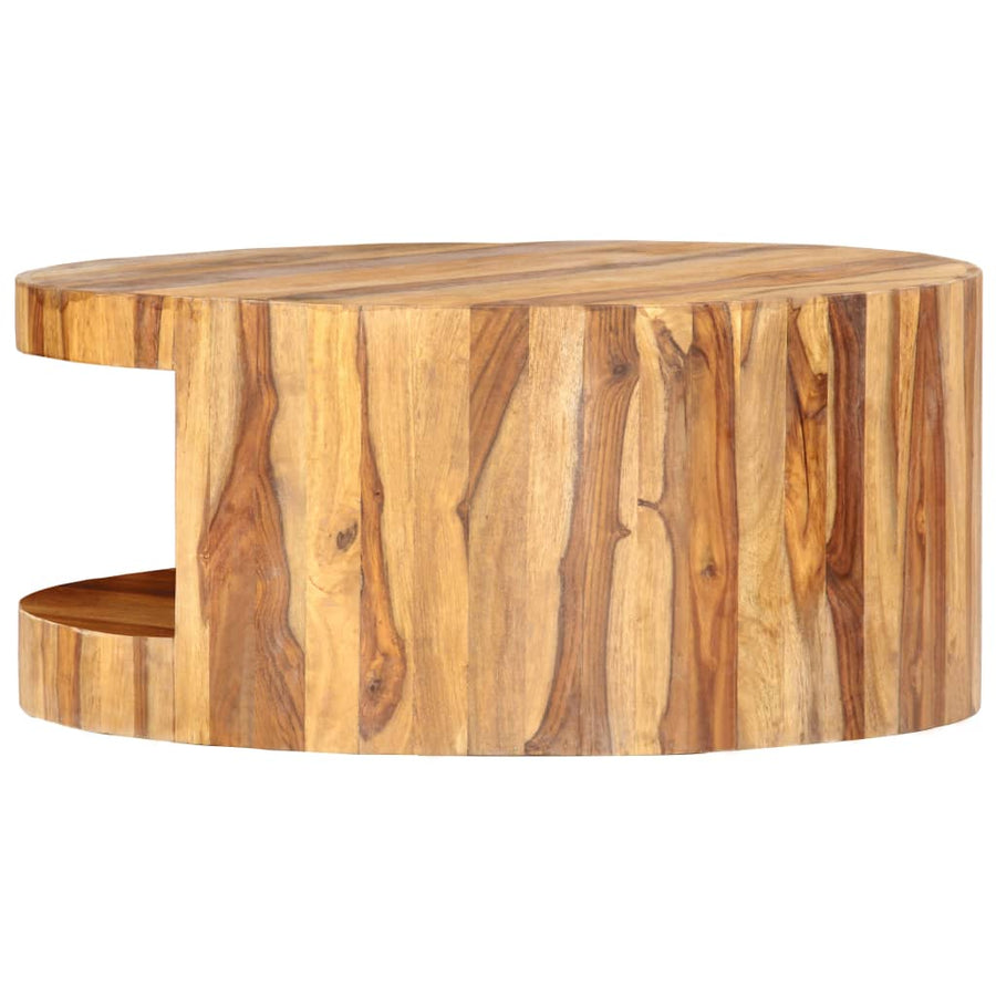 Salontafel rond 65x30 cm massief acaciahout