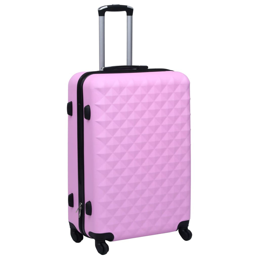 3-Delige Harde Kofferset Abs Roze