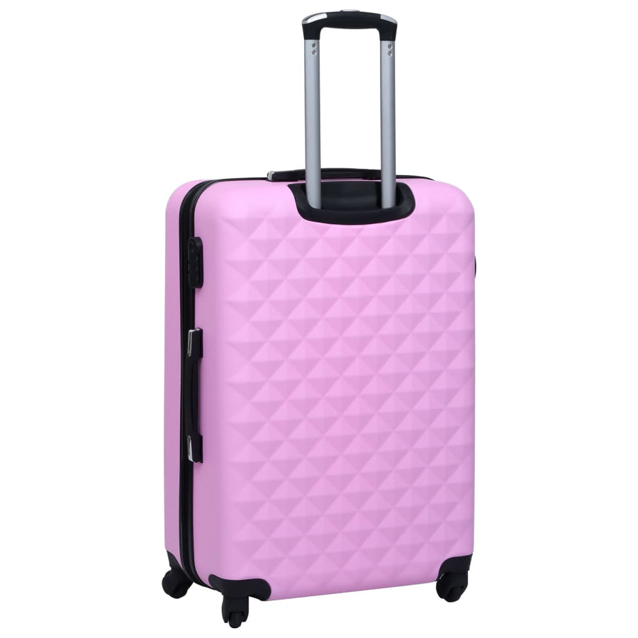 3-Delige Harde Kofferset Abs Roze