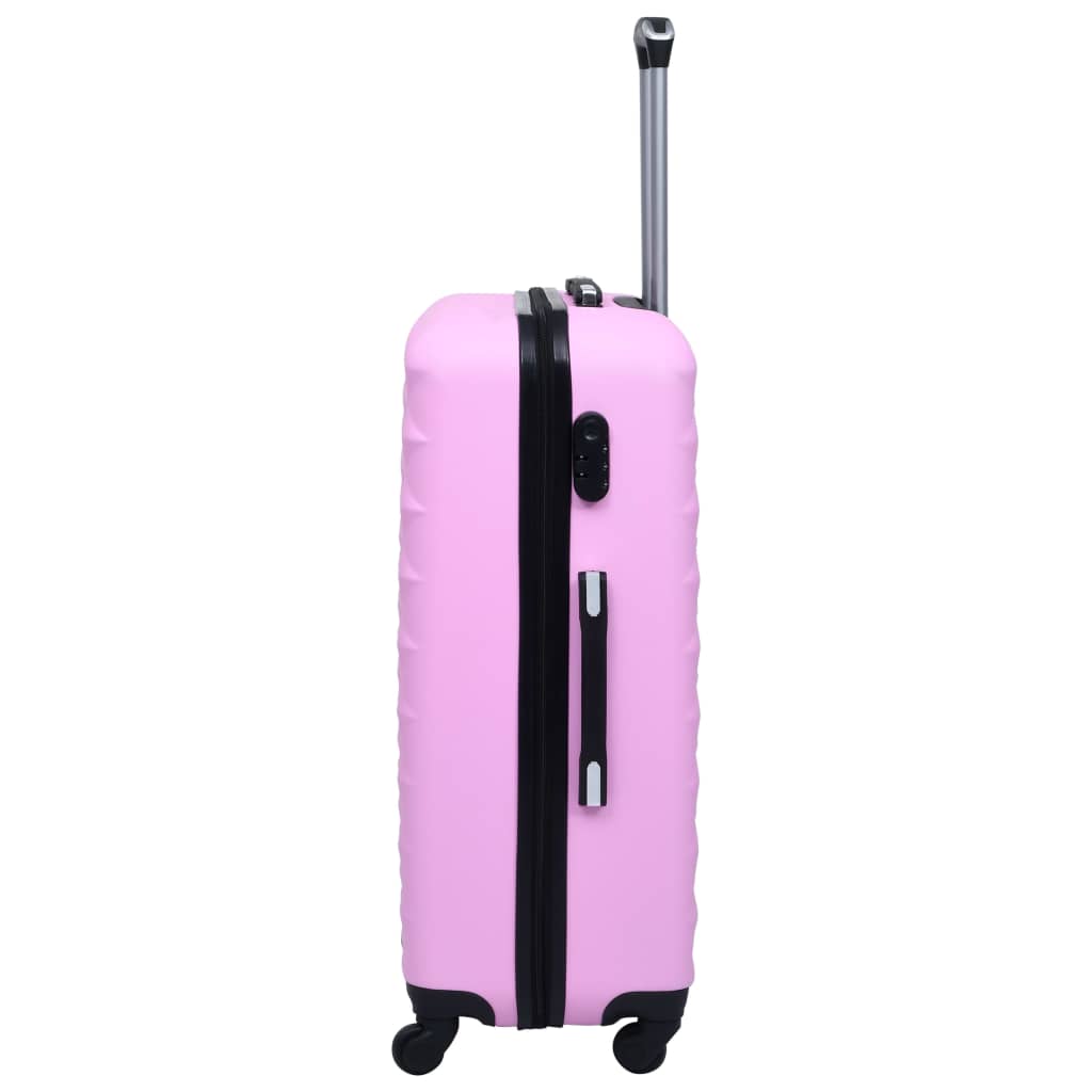 3-Delige Harde Kofferset Abs Roze