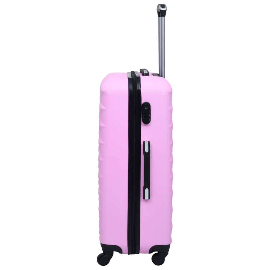 3-Delige Harde Kofferset Abs Roze
