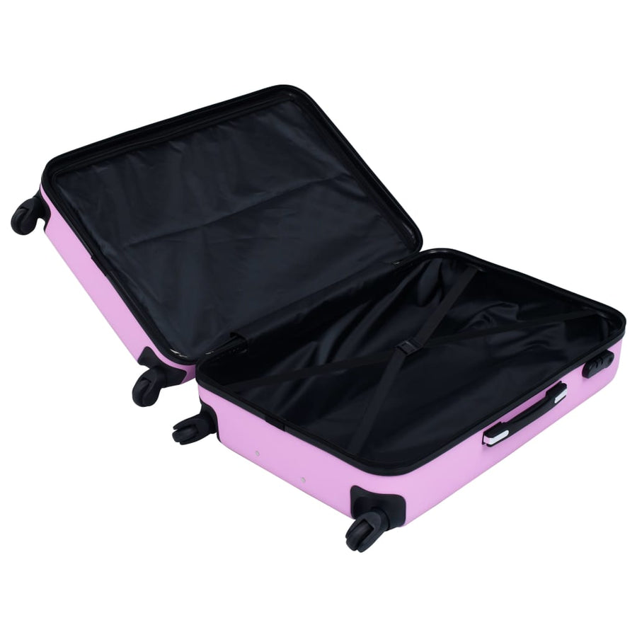 3-Delige Harde Kofferset Abs Roze