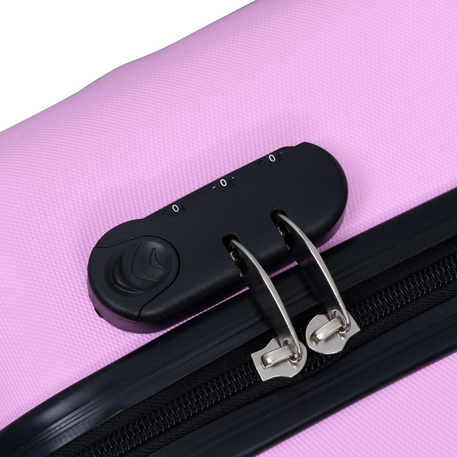 3-Delige Harde Kofferset Abs Roze