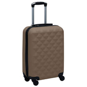 Hard-shell suitcase ABS brown
