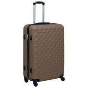 Hard-shell suitcase ABS brown