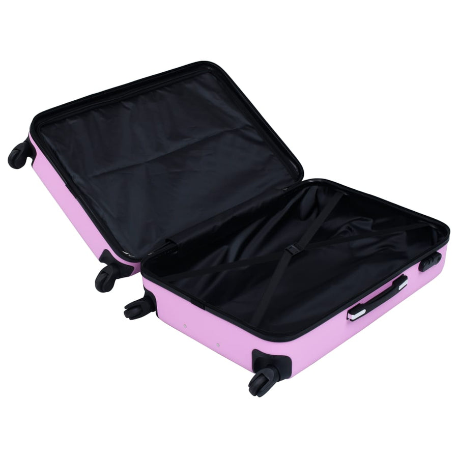 2-Delige Harde Kofferset Abs Roze