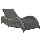 Ligbed poly rattan antraciet 200x73x45 cm