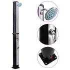 Outdoor solar shower with shower head and tap 40 L