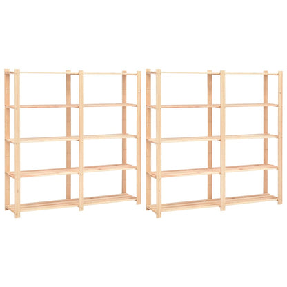Opbergrek 5-Laags 170X38X170 Cm Massief Grenenhout 500 Kg