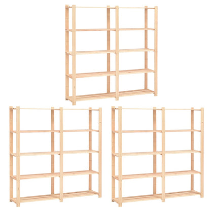 Opbergrekken 5-Laags St 70X8X70 Cm Grenenhout 500 Kg 3