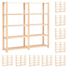 Opbergrekken 10 st 170x38x170 cm grenenhout 500 kg