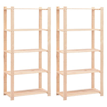 Opbergrekken 5-Laags St 80X38X70 Cm Grenenhout 50 Kg 2