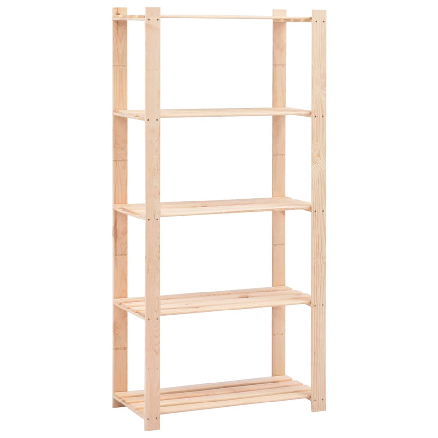 Opbergrekken 5-Laags St 80X8X70 Cm Grenenhout 250 Kg 3