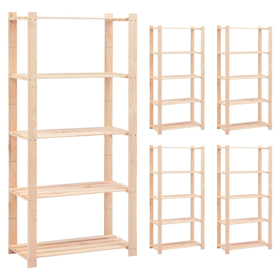 Opbergrekken -Laags St 80X38X70 Cm Grenenhout 20 Kg 5