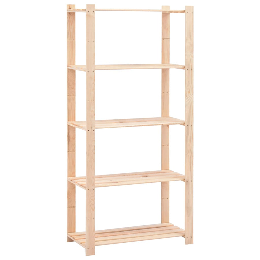 Opbergrekken 5-Laags 0 St 80X38X70 Cm Grenenhout 250 Kg 10