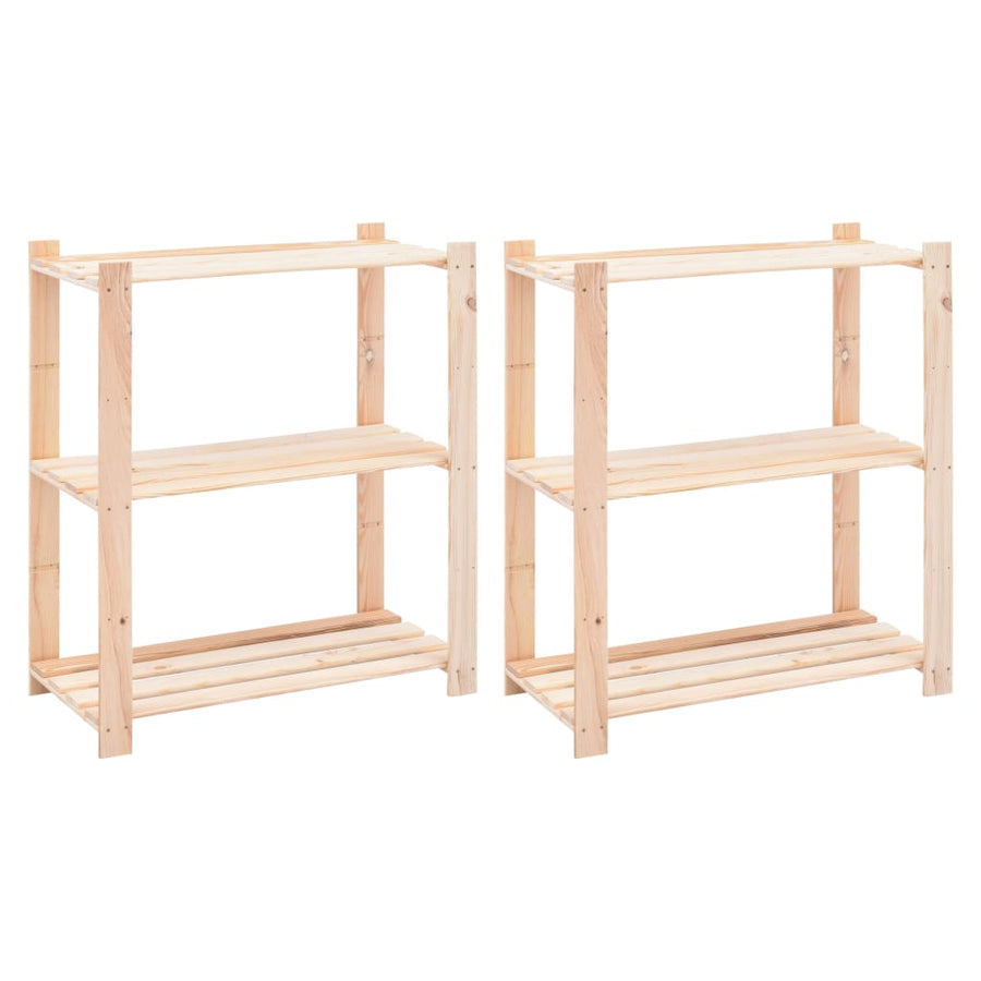 Opbergrekken 3-Laags St 80X38X90 Cm Massief Grenenhout 50 Kg 2