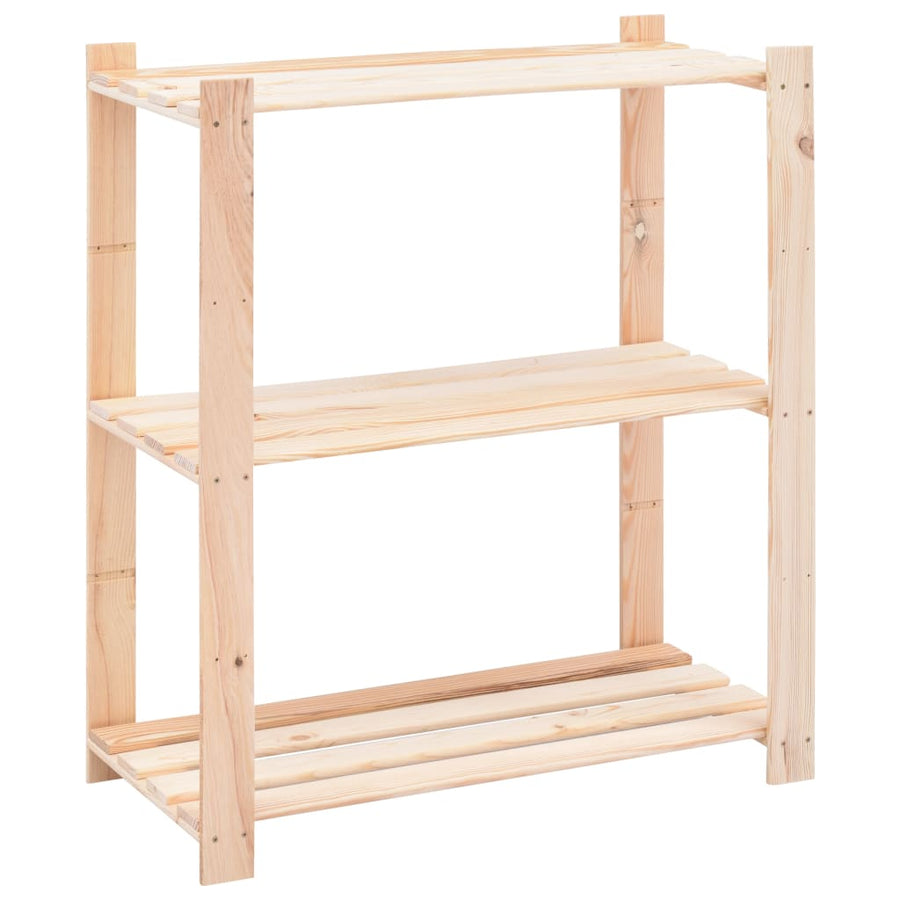 Opbergrekken 3-Laags St 80X38X90 Cm Massief Grenenhout 50 Kg 2