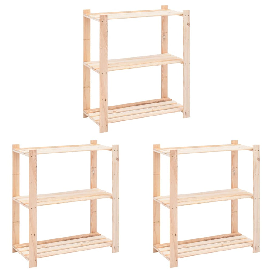 Opbergrekken -Laags St 80X8X90 Cm Massief Grenenhout 50 Kg 3