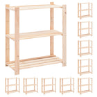 Opbergrekken 10 st 80x38x90 cm grenenhout