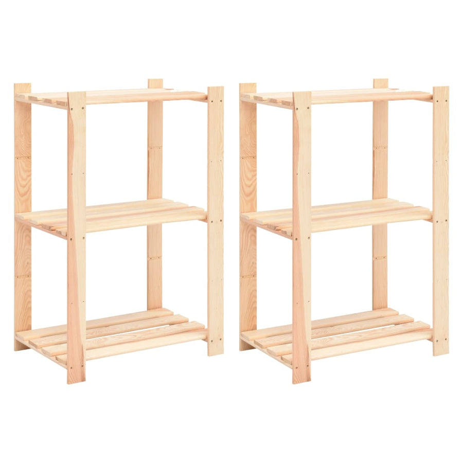 Opbergrek 3-Laags 60X38X90 Cm Massief Grenenhout 150 Kg