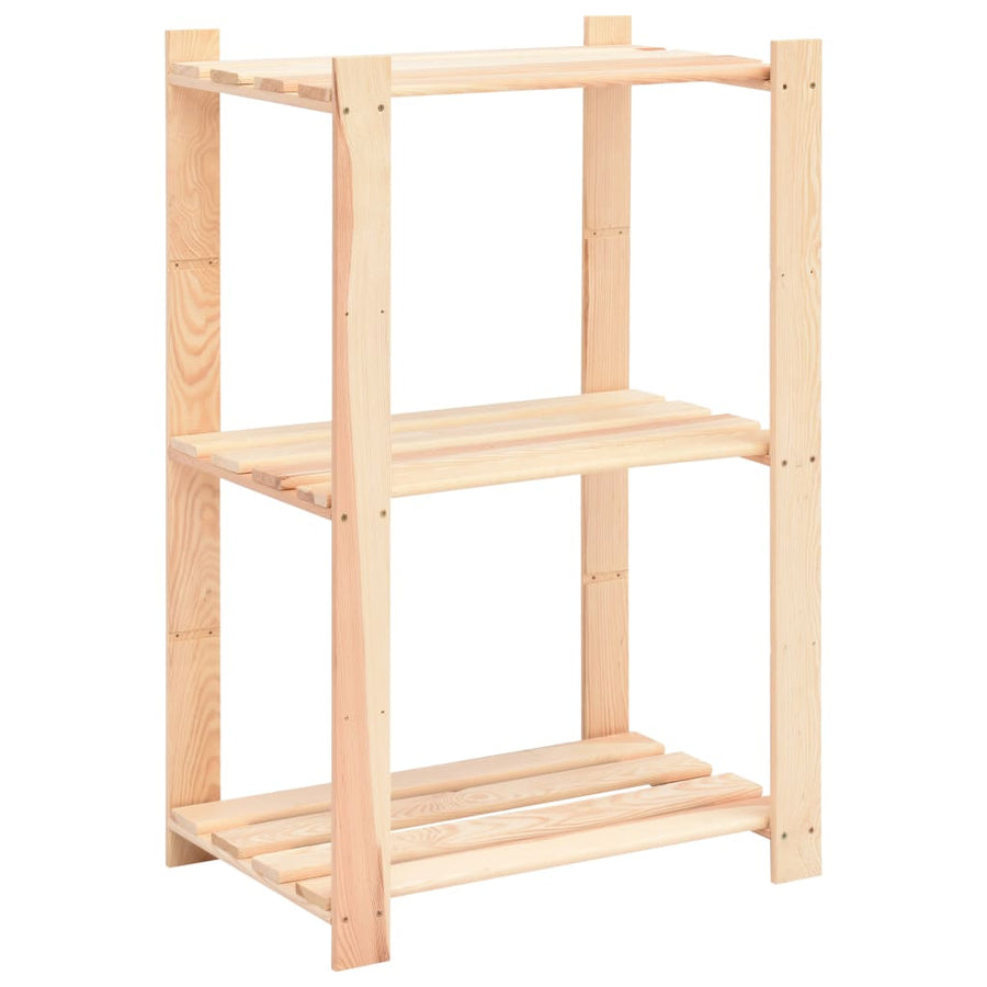 Opbergrekken 3-Laags 0 St 60X38X90 Cm Grenenhout 50 Kg 10