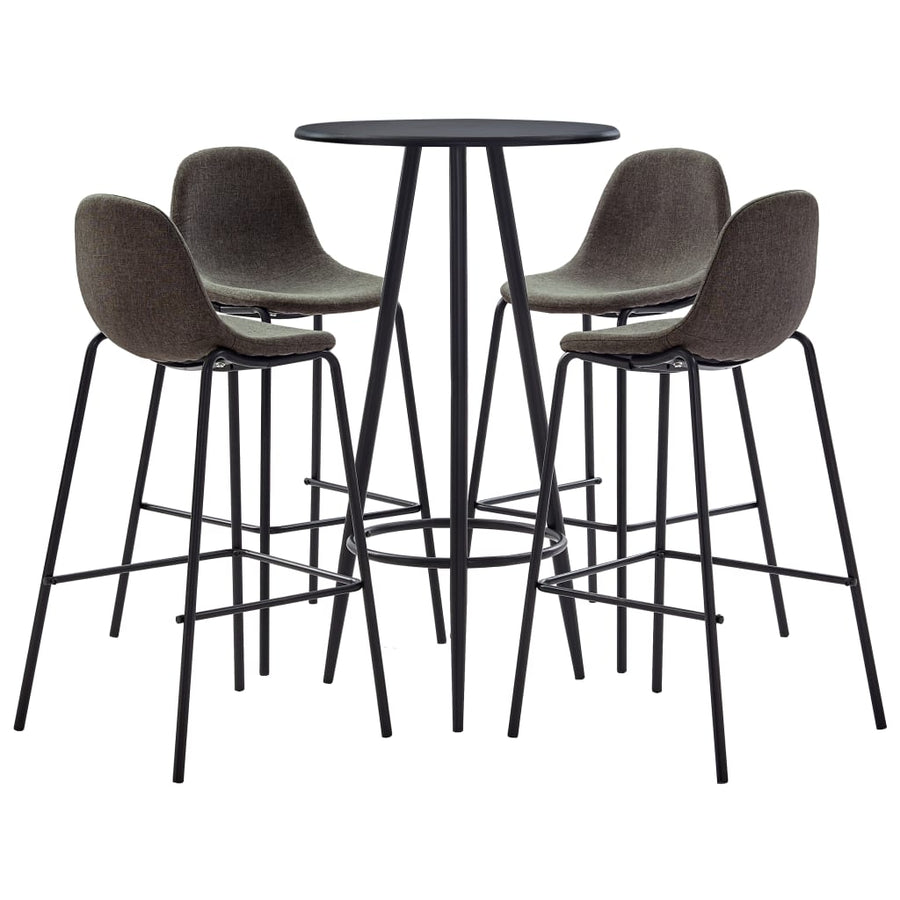 -Delige Barset Stof 5 Donkergrijs