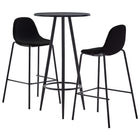 3-piece Bar Set, black fabric