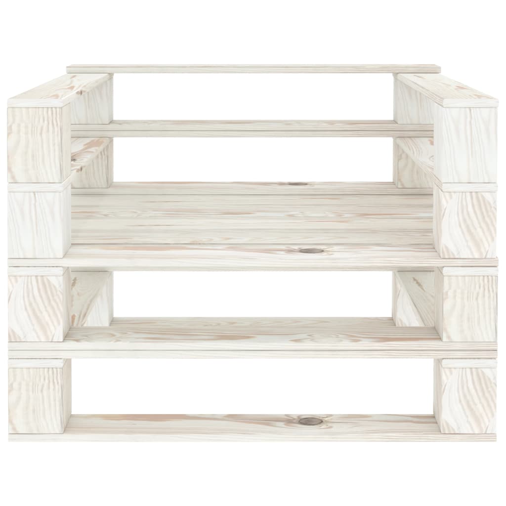 Tuin Pallet Hout Wit Fauteuil