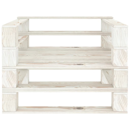 Tuin Pallet Hout Wit Fauteuil