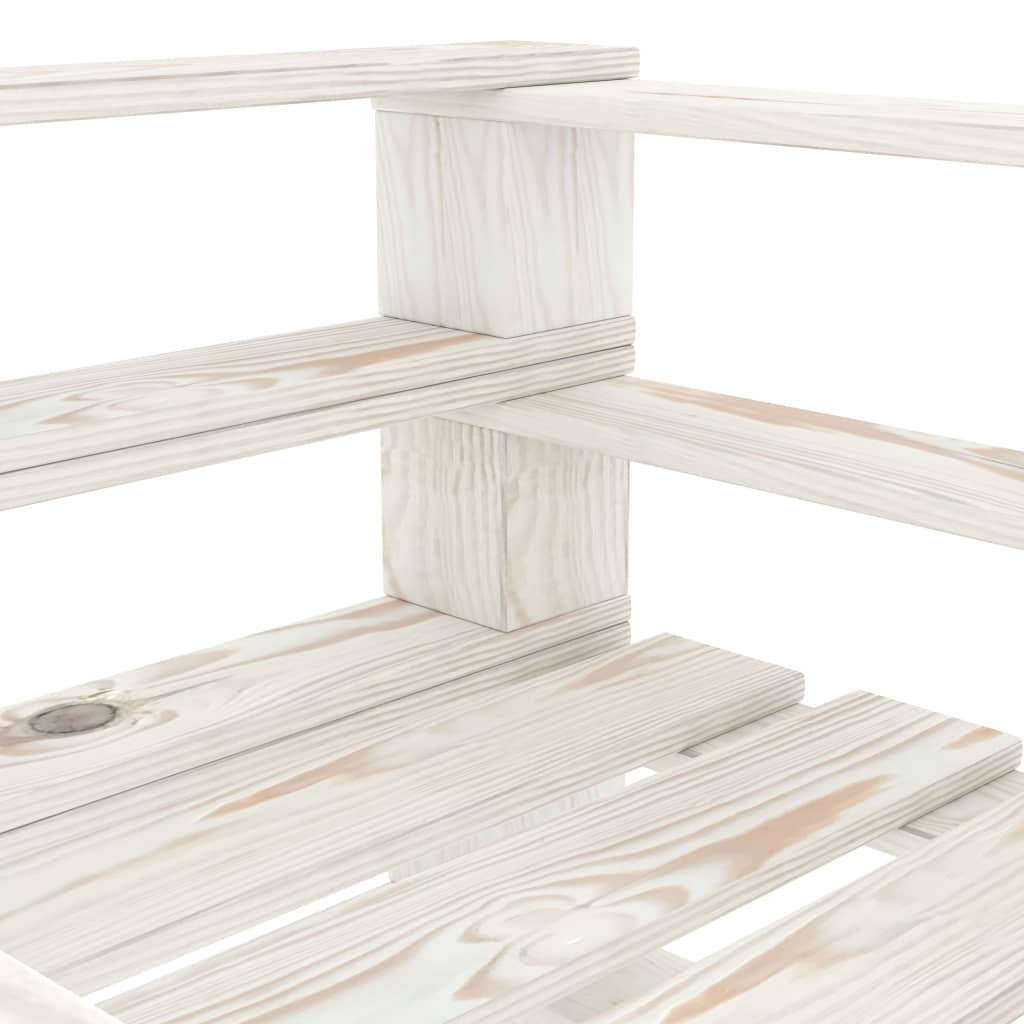 Tuin Pallet Hout Wit Fauteuil