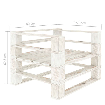 Tuin Pallet Hout Wit Fauteuil