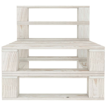 Tuin Pallet Hout Wit Middenbank